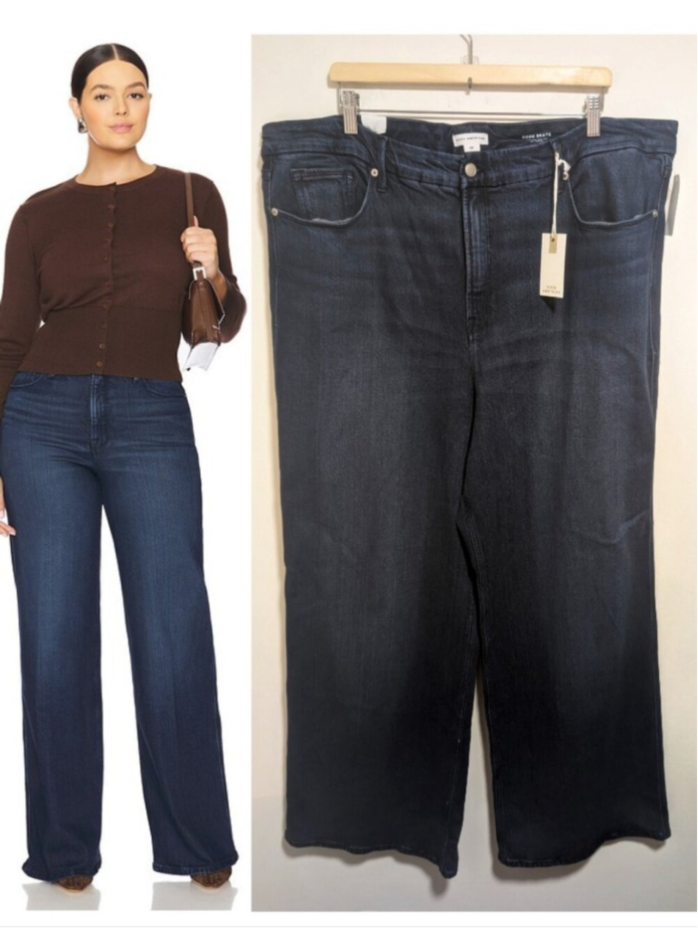 Good American | Good Skate High Rise Wide Leg Jeans In Indigo516
